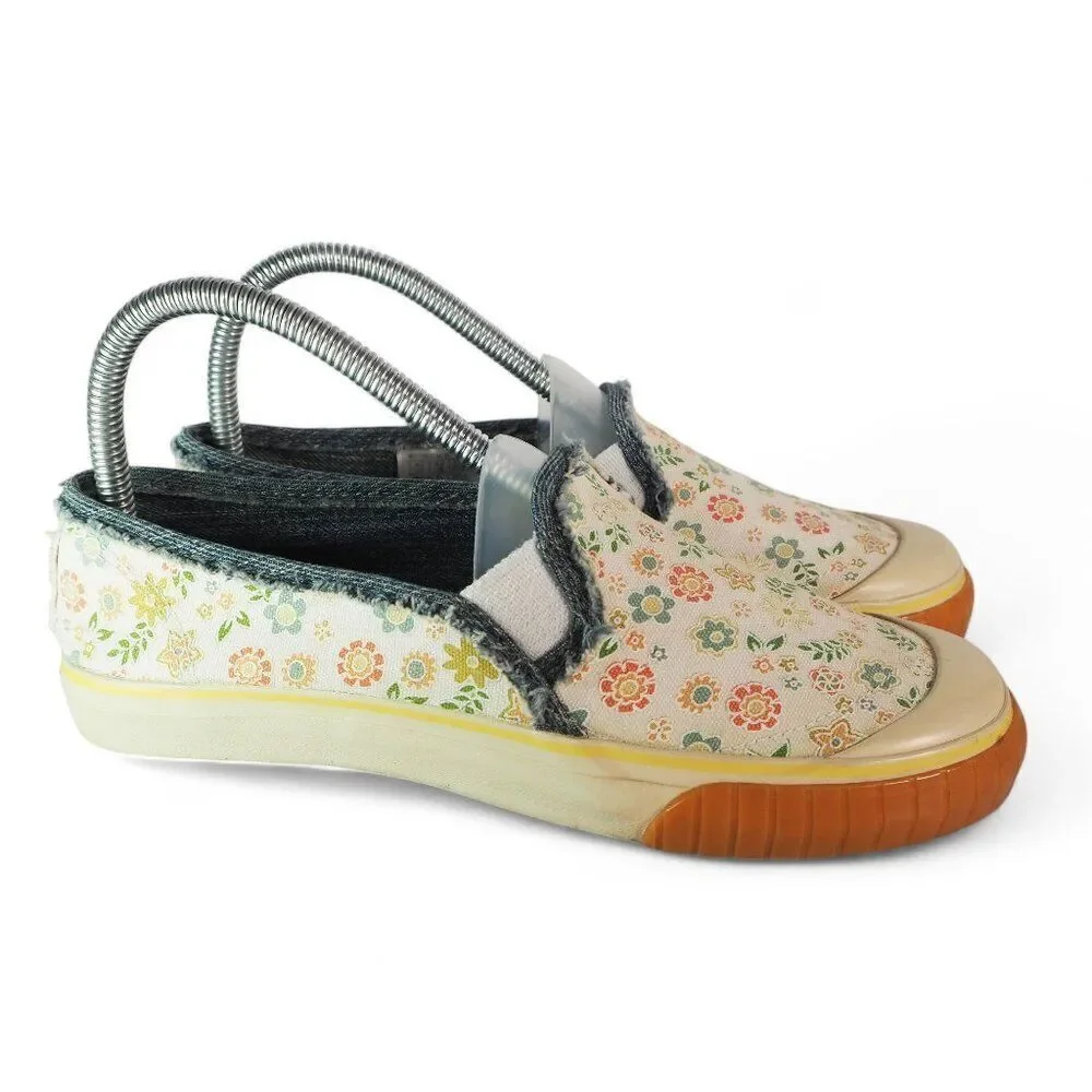 Keds Cap Toe Floral Print Slip-on Casual Loafers Multicolor WF19873M Women's 6.5